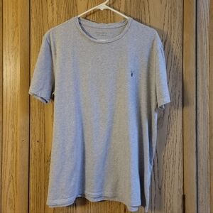 ALLSAINTS RAMSKULL RACE TONIC CrewT-shirt GRAY Men's LARGE Quiet Luxury Casual